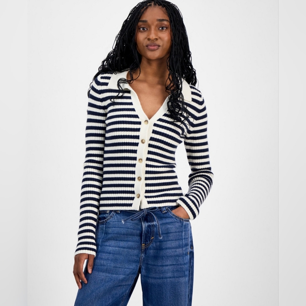 LUCKY BRAND WOMEN'S STRIPED CARDIGAN SIZE XL NWT